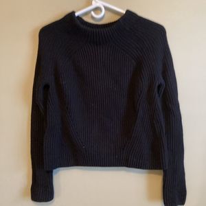 Athleta Women’s Sweater Black Crew Neck Tight knit Size XS